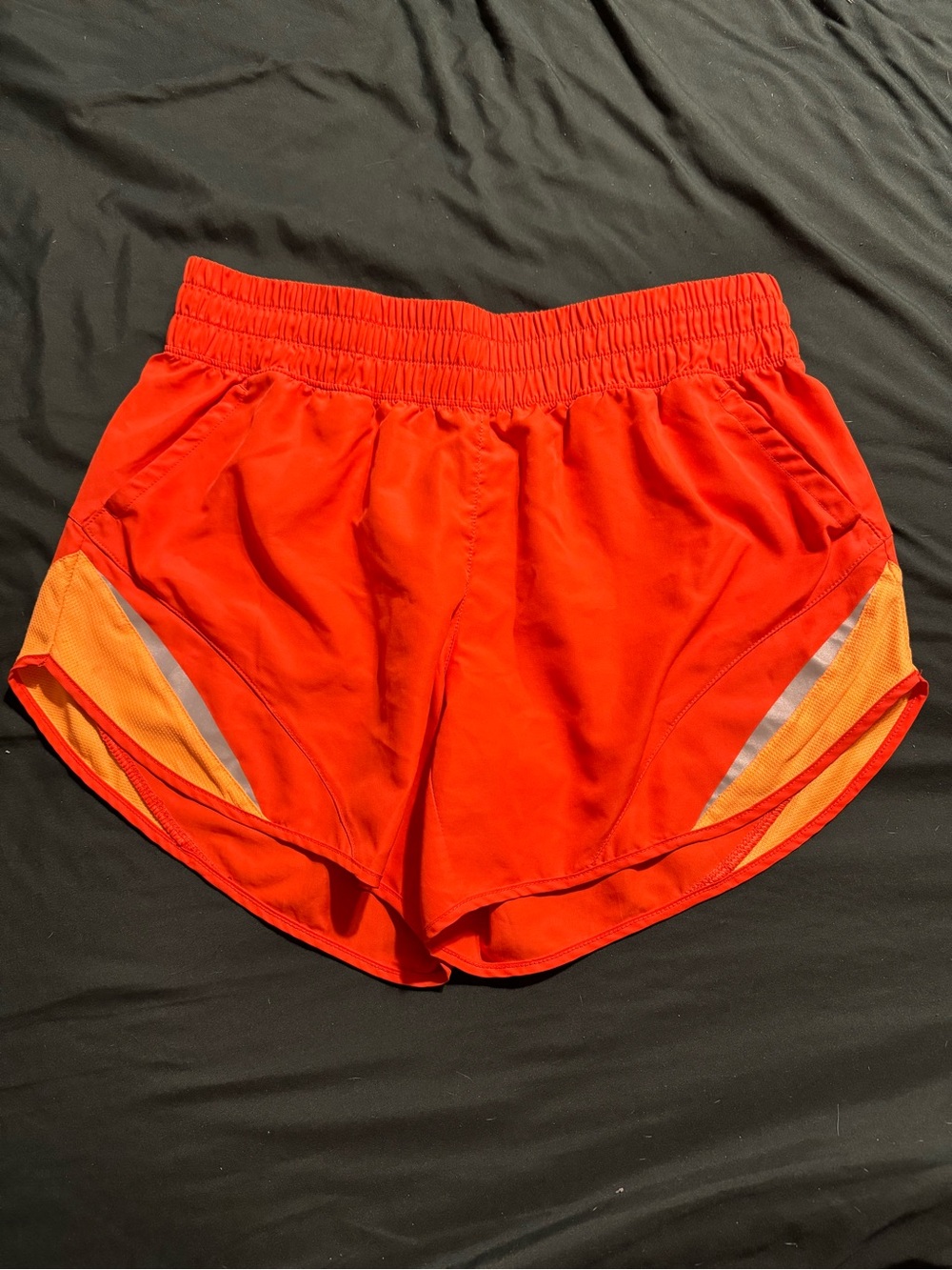 Women’s High-Waist Orange Running Shorts